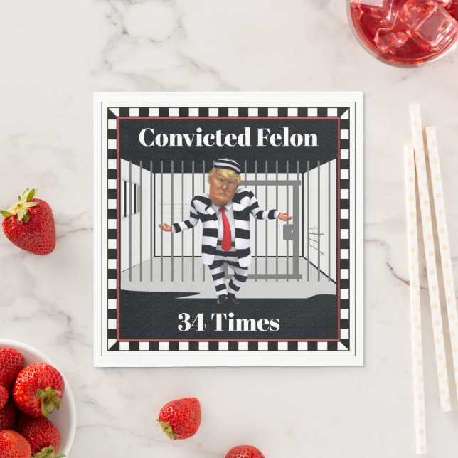 Trump Convicted Felon Paper Napkin (Insitu)
