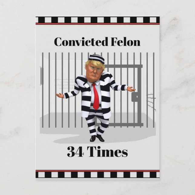 Trump Convicted Felon Postcard (Front)