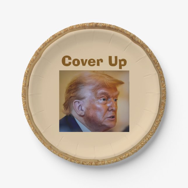 Trump/Cover Up Paper Plate (Front)