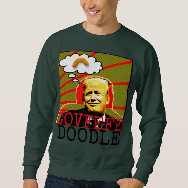 Trump Covfefe Doodle Ugly Christmas Sweater (Front)