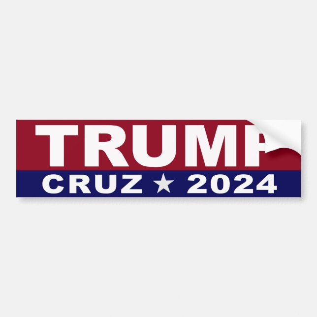 Trump Cruz 2024 Bumper Sticker (Front)