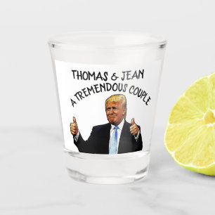 TRUMP CUSTOM WEDDING SHOT GLASS, SHOT GLASSES