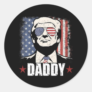 Trump Daddy 2025 Official Trump Daddy Funny 1 Classic Round Sticker