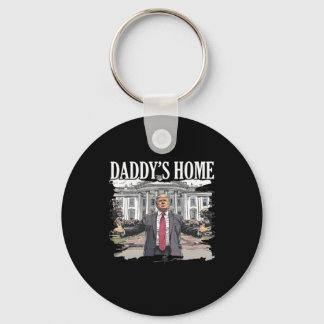 Trump Daddys Home White House 2024  Key Ring