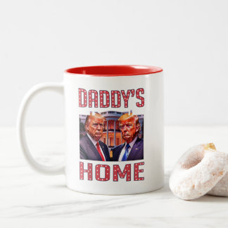 Trump Daddys Home White House 2024 Two-Tone Coffee Mug