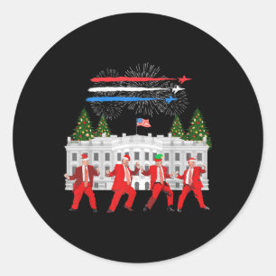 Trump Daddys Home White House Dance Make Xmas Grea Classic Round Sticker