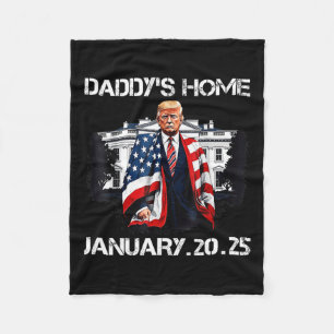Trump Daddys Home White House Fleece Blanket