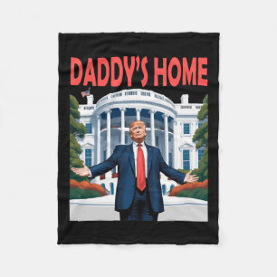 Trump Daddys Home White House Fleece Blanket