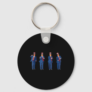 Trump Dance 4th Of July Trump 2025 _1 Key Ring