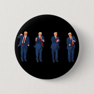 Trump Dance 4th Of July Trump 2025  6 Cm Round Badge