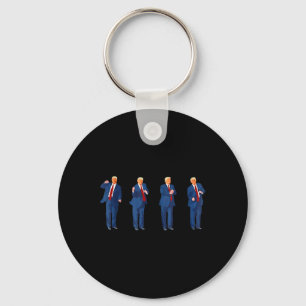 Trump Dance 4th Of July Trump 2025  Key Ring