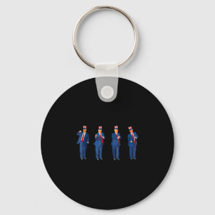 Trump Dance 4th Of July Trump 2025  Key Ring
