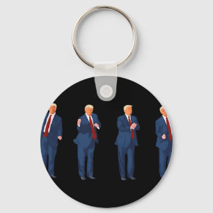 Trump Dance 4th Of July Trump 2025  Key Ring