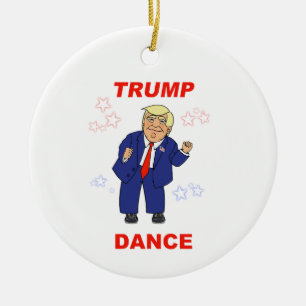 Trump Dance design Ceramic Tree Decoration