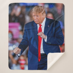 Trump Dance Funny Sherpa Blanket