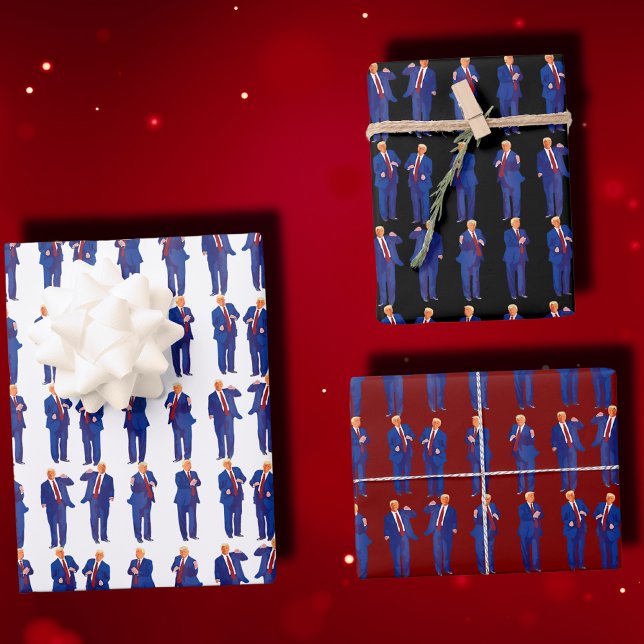 Trump Dance | Funny Trump Dancing Gift Wrapping Paper Sheet (Creator Uploaded)