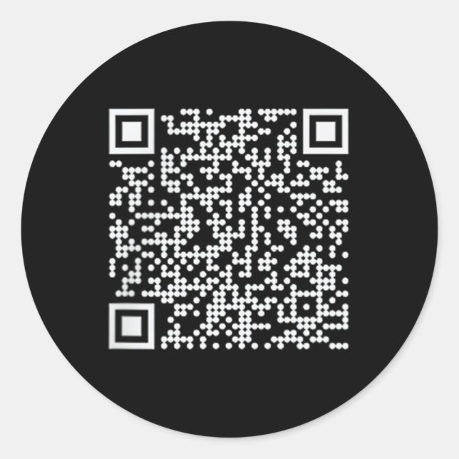 Trump Dance Qr Funny President Trump Dancing Code  Classic Round Sticker (Front)