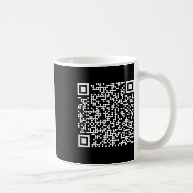 Trump Dance Qr Funny President Trump Dancing Code  Coffee Mug (Right)
