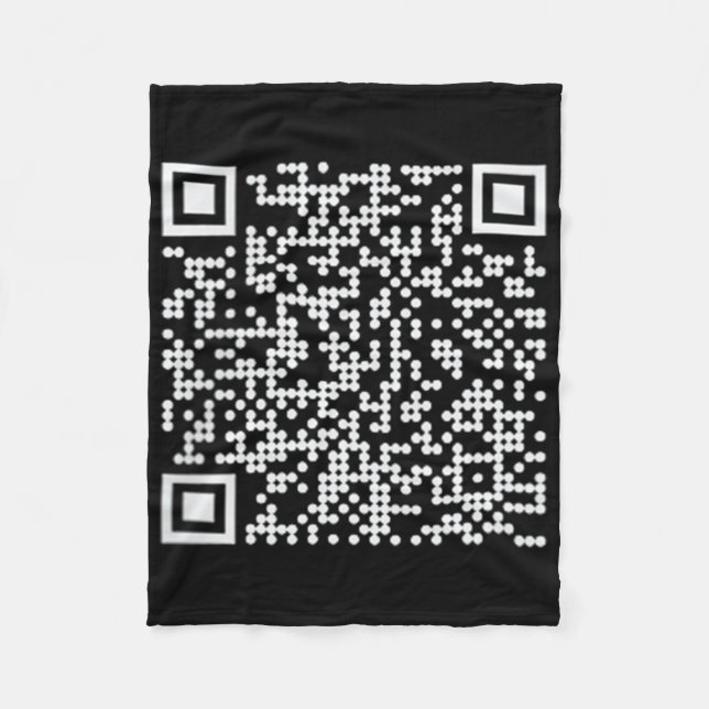 Trump Dance Qr Funny President Trump Dancing Code  Fleece Blanket (Front)