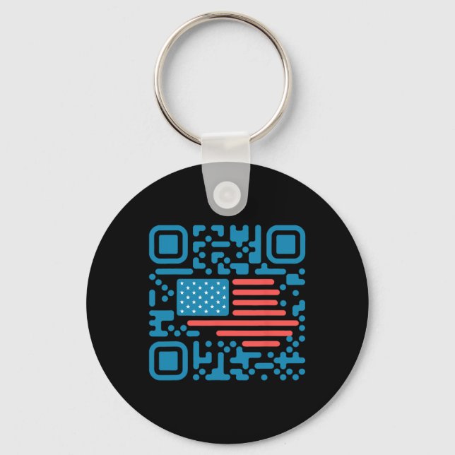 Trump Dance Troll Qr Funny President Trump Dance C Key Ring (Front)
