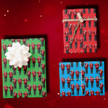 Trump Dance | Trump Santa Hat Claus Dance Wrapping Paper Sheet<br><div class="desc">Funny Trump With Santa Hat Dance, </div>