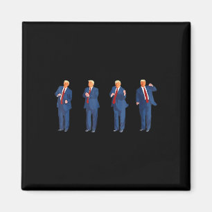 Trump Dancing America 47 And 4th Of July Fathers D Magnet