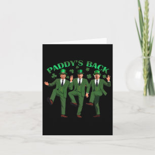 Trump Dancing Funny St Patricks Day Drinking Paddy Card