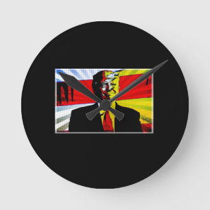 Trump Deranged Round Clock
