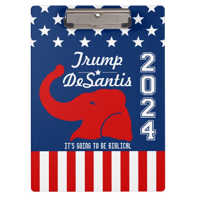 TRUMP DESANTIS 2024 BIBLICAL CLIPBOARD (Front)