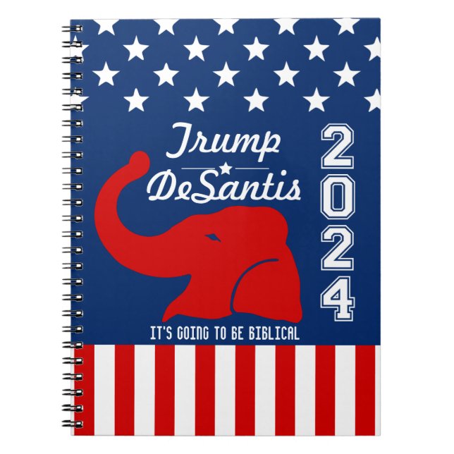 TRUMP DESANTIS 2024 BIBLICAL NOTEBOOK (Front)