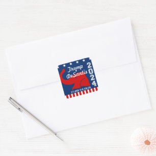 TRUMP DESANTIS 2024 BIBLICAL SQUARE STICKER