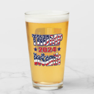 Trump DeSantis 2024 Glass