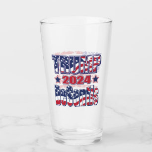 Trump DeSantis for President 2024 Glass