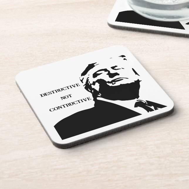 Trump/Destructive Beverage Coaster (Left Side)