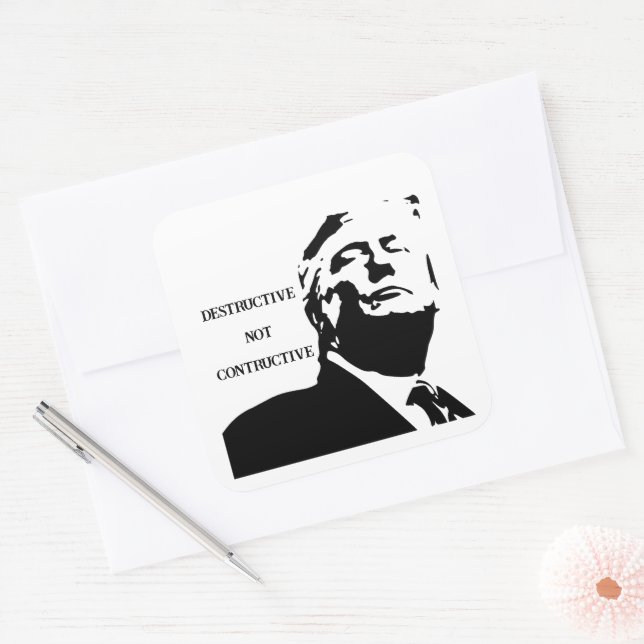 Trump/Destructive Not Constructive Sticker (Envelope)