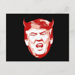 Trump Devil Head - Anti-Trump - Postcard