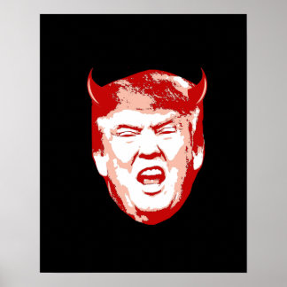 Trump Devil Head - Anti-Trump - Poster