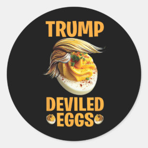 Trump Deviled Eggs Funny Political Thanksgiving Classic Round Sticker