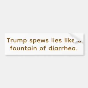 Trump Diarrhoea Lies Hankamer Artjunkhaus Comic Ar Bumper Sticker