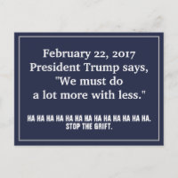 Trump Do More With Less Government Stop the Grift