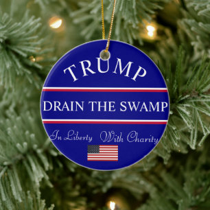 Trump Drain the Swamp- Ornament