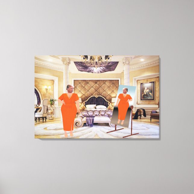 Trump Dresses To Surrender Canvas Art (Front)