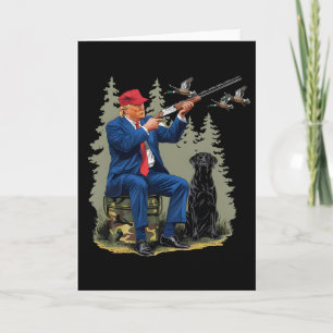 Trump Duck Hunting Donald Trump Old School Camoufl Card
