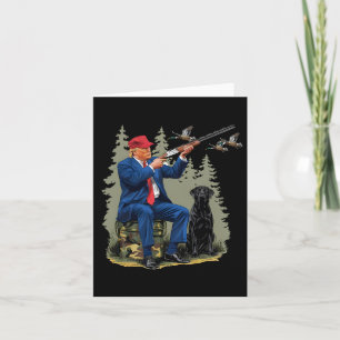 Trump Duck Hunting Donald Trump Old School Camoufl Card