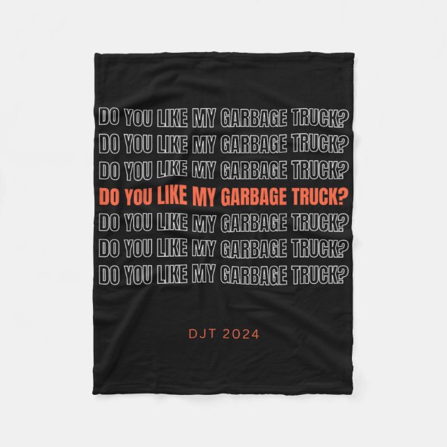 Trump Dump Truck  Fleece Blanket (Front)