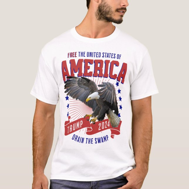 Trump Eagle 2024 Freedom T-Shirt (Front)