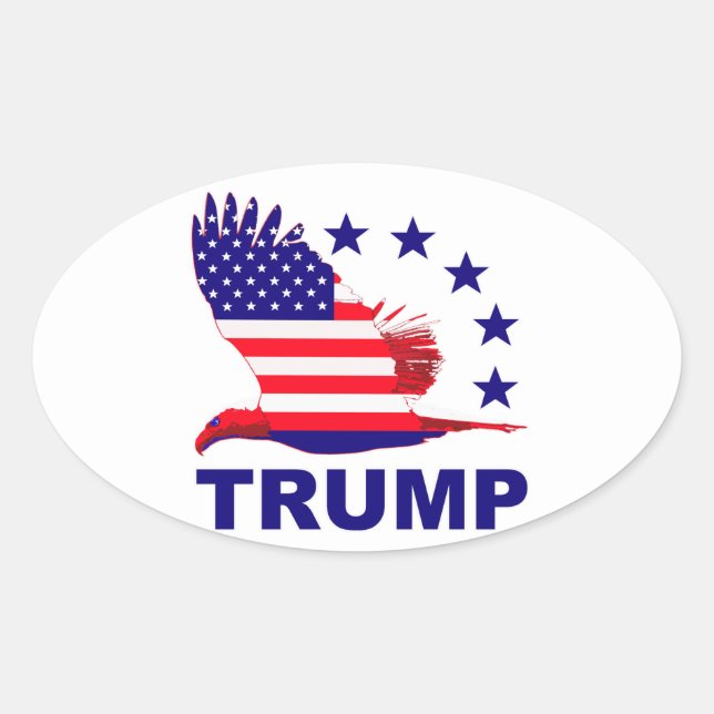 Trump eagle oval sticker (Front)