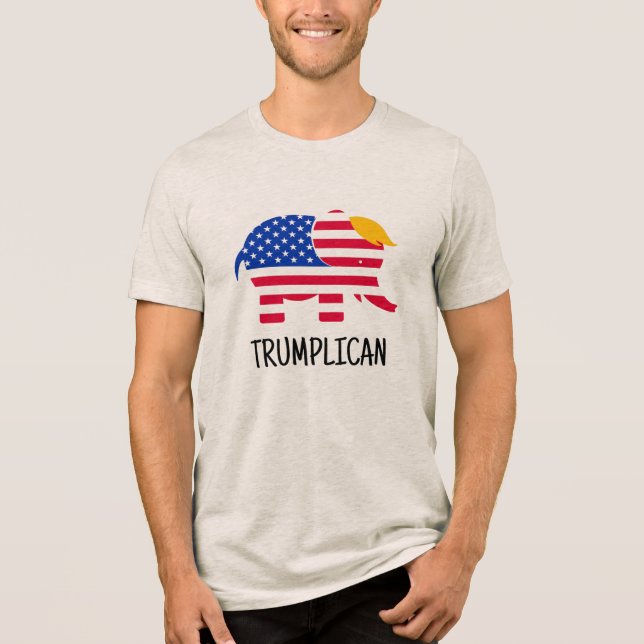 Trump Election 2024 Trumplican Novelty Tri-Blend Shirt (Front)