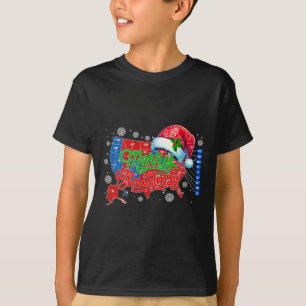 Trump Election Map Merry Christmas Holiday Santa H T-Shirt