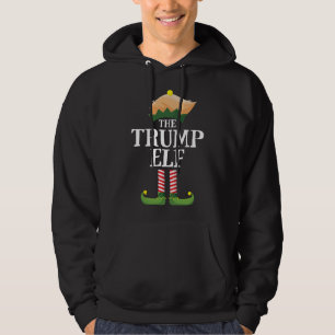 Trump Elf Matching Family Christmas Party Elf Hoodie